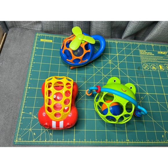 Oball Go Grippers Push Vehicles Frog Race Car Helicopter Lot - Picture 11 of 11